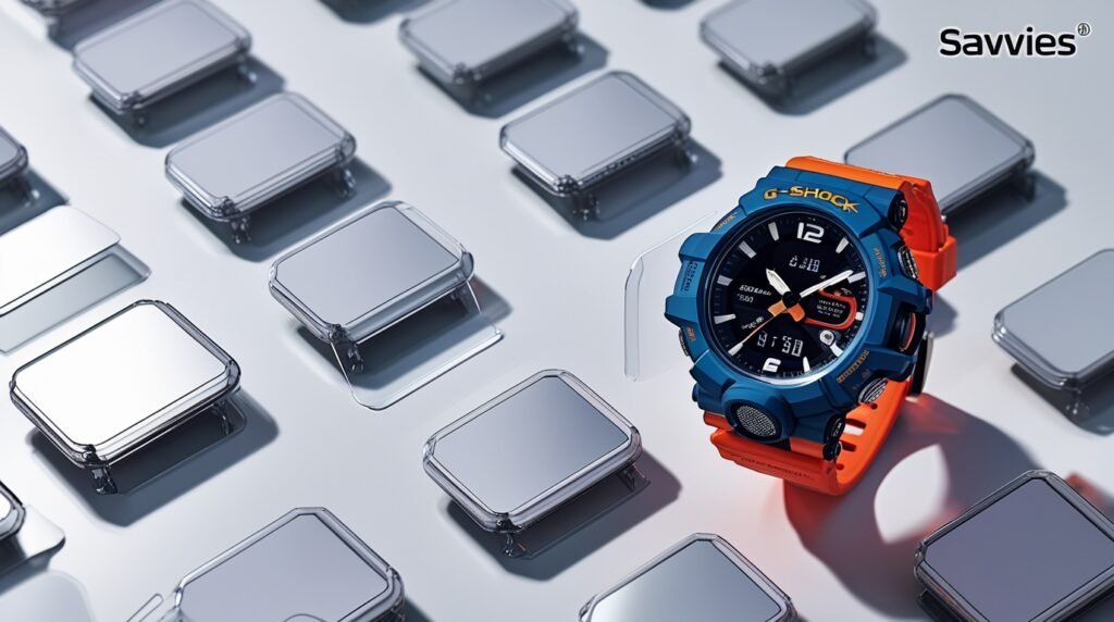 18x savvies protector de pantalla para casio g-shock gm-2110d