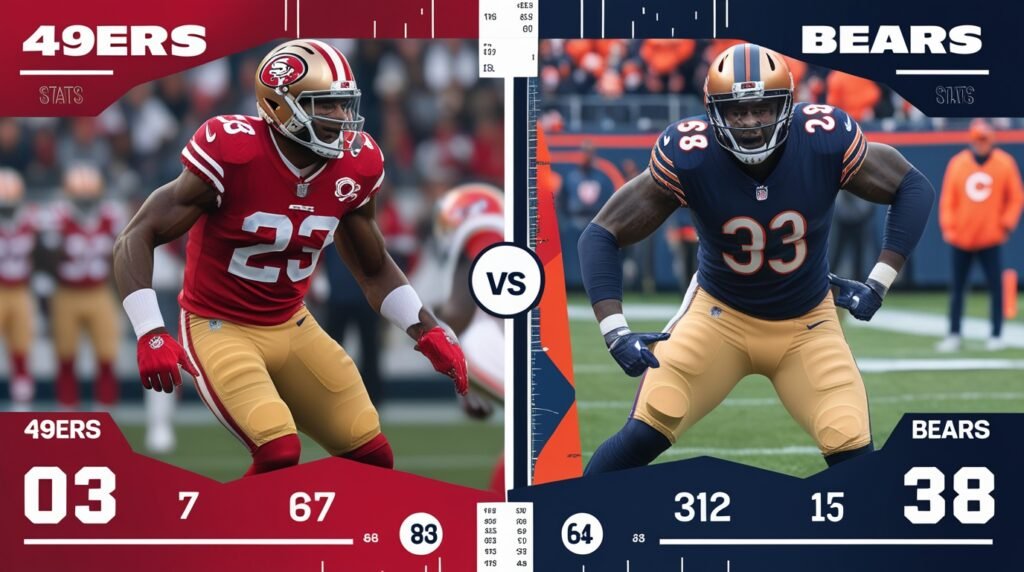 49ers vs Chicago Bears Match Player Stats