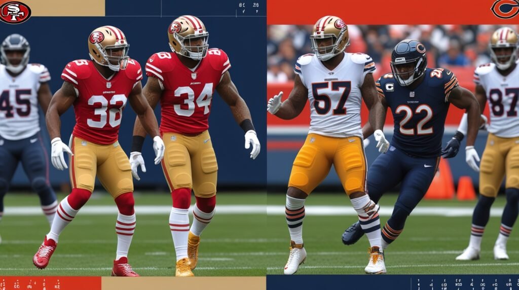 49ers vs Chicago Bears Match Player Stats