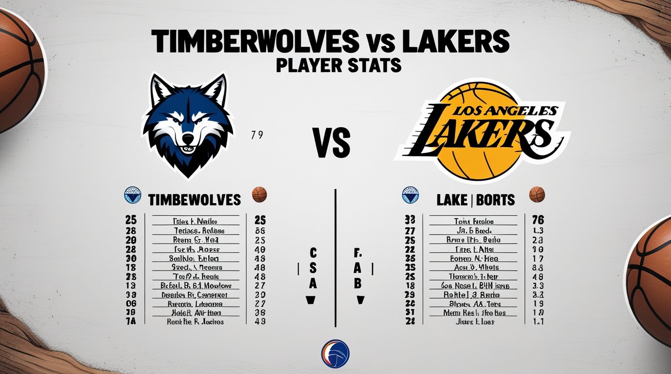 Timberwolves vs Lakers Match Player Stats