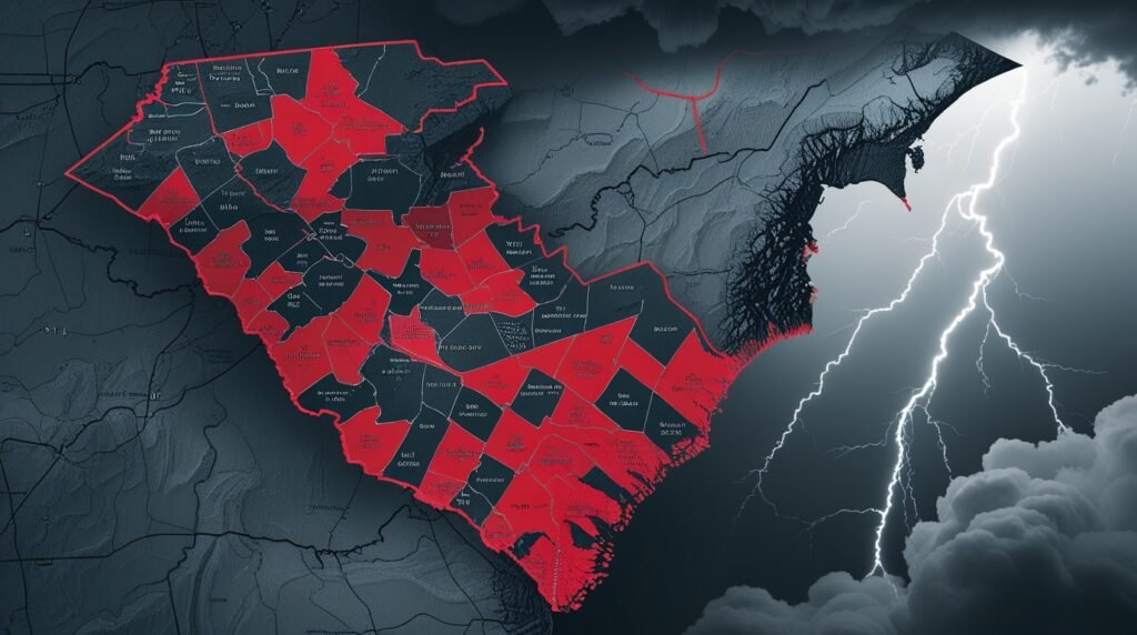 Multiple Severe Thunderstorm Alerts Issued for South Carolina Counties