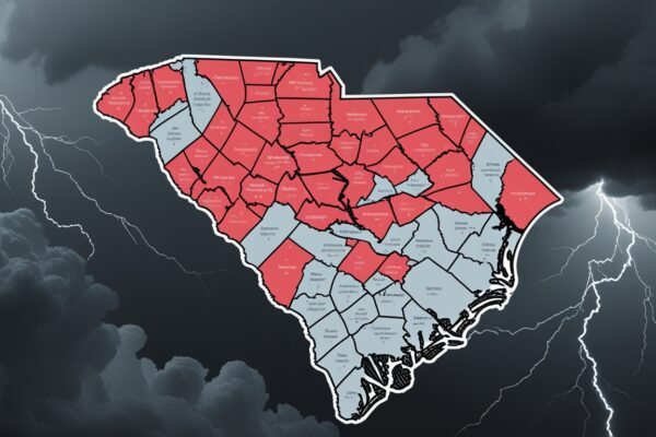 Multiple Severe Thunderstorm Alerts Issued for South Carolina Counties