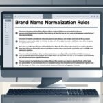 Brand Name Normalization Rules